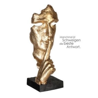 Gilde - Scultura Il Volto - Resina Sintetica - Oro