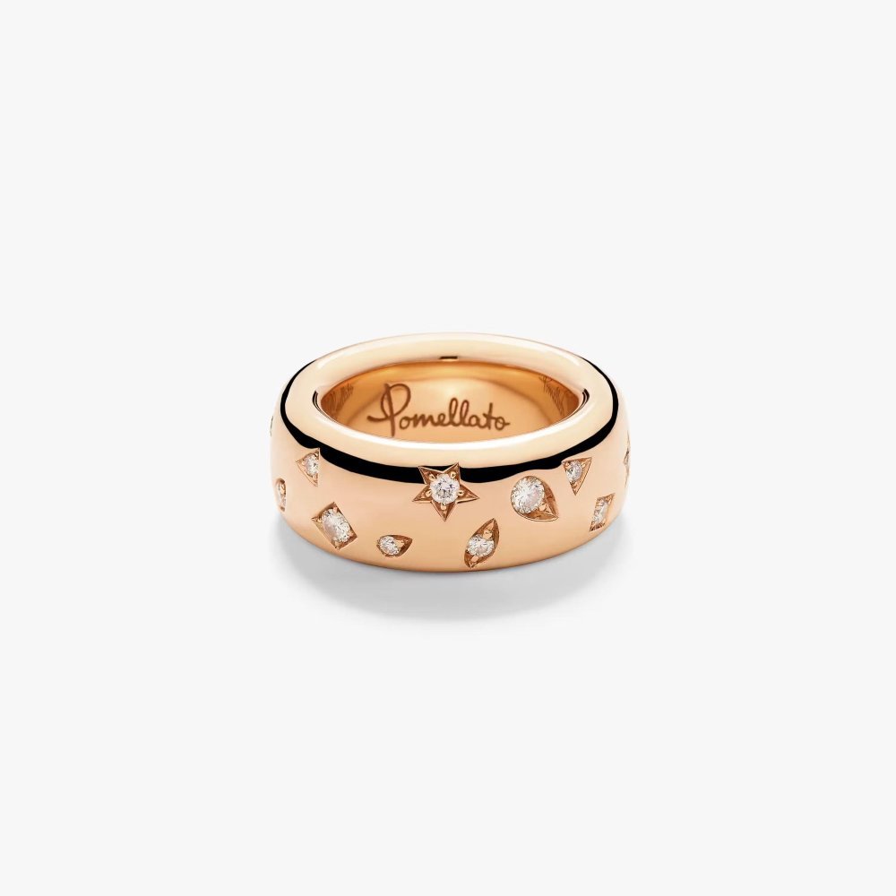 Pomellato - Anello Iconica Medium - Oro Rosa - Diamanti