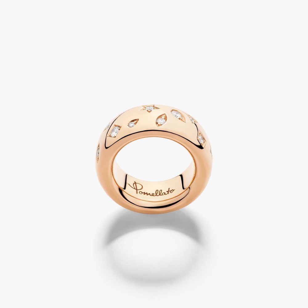 Pomellato - Anello Iconica Medium - Oro Rosa - Diamanti