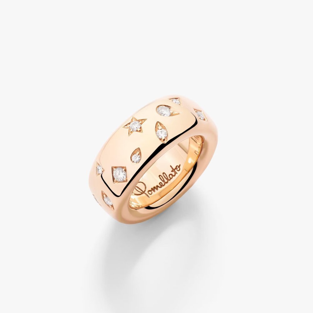 Pomellato - Anello Iconica Medium - Oro Rosa - Diamanti