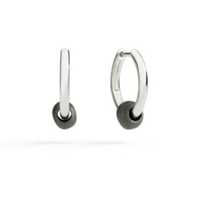 Dodo - Orecchini Hoop Pepita - Argento & Titanio