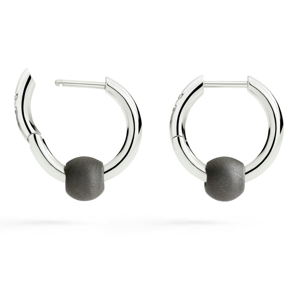 Dodo - Orecchini Hoop Pepita - Argento & Titanio