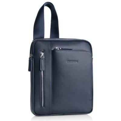 Ottaviani - Borsello In Vera Pelle - Blu - Porta Ipad