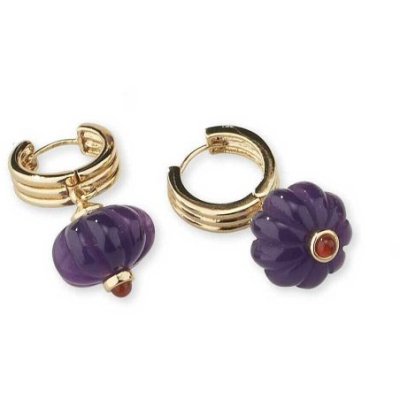 Sovrani - Orecchini Fashion Mood - Quarzo Viola - Oro