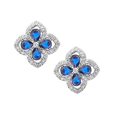 Sovrani - Orecchini Luce - Argento - Zirconi Blu