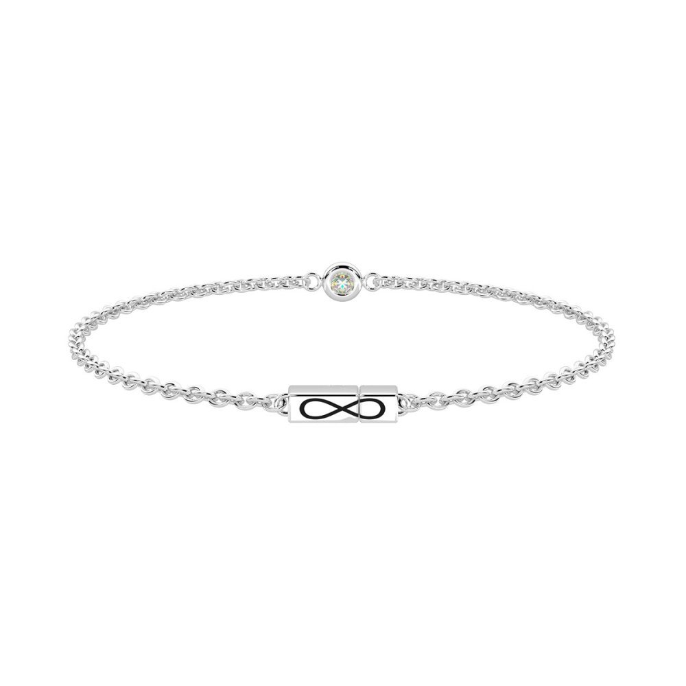 Kidult - Bracciale Acciaio - Diamanti Lab Grown