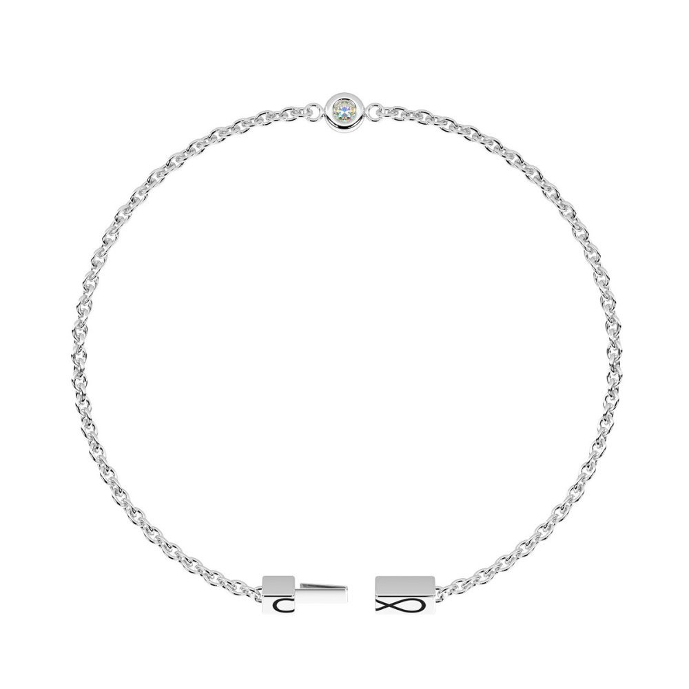 Kidult - Bracciale Acciaio - Diamanti Lab Grown