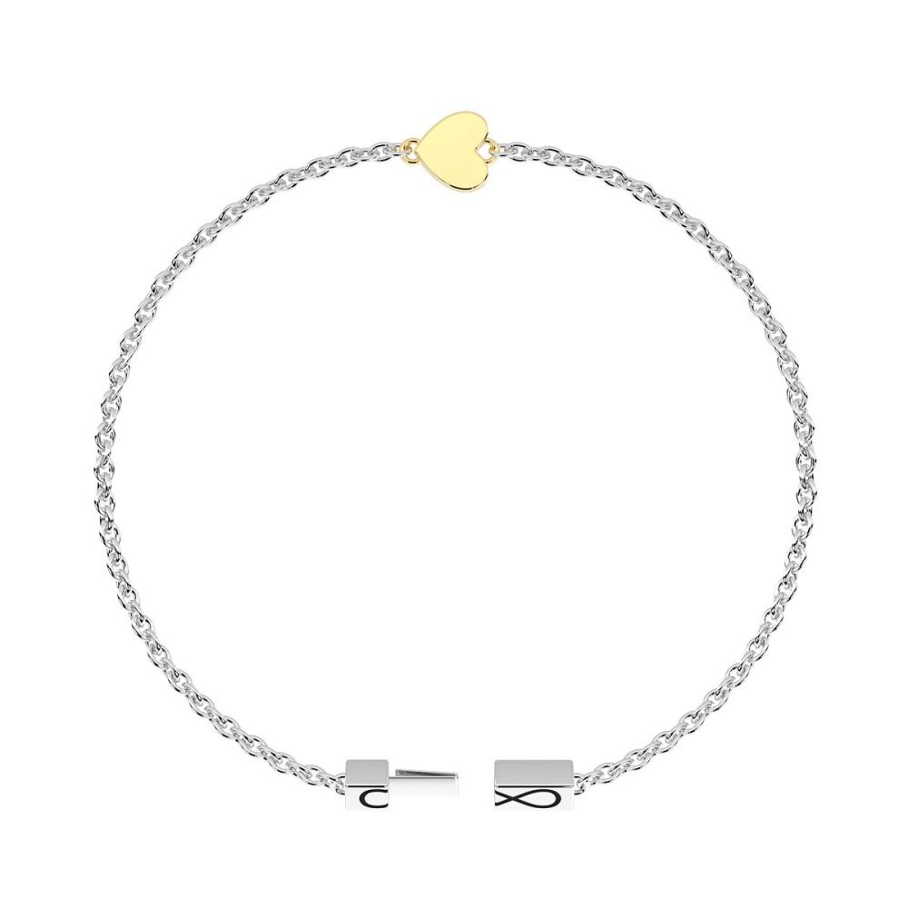 Kidult - Bracciale In Acciaio - Oro 9K