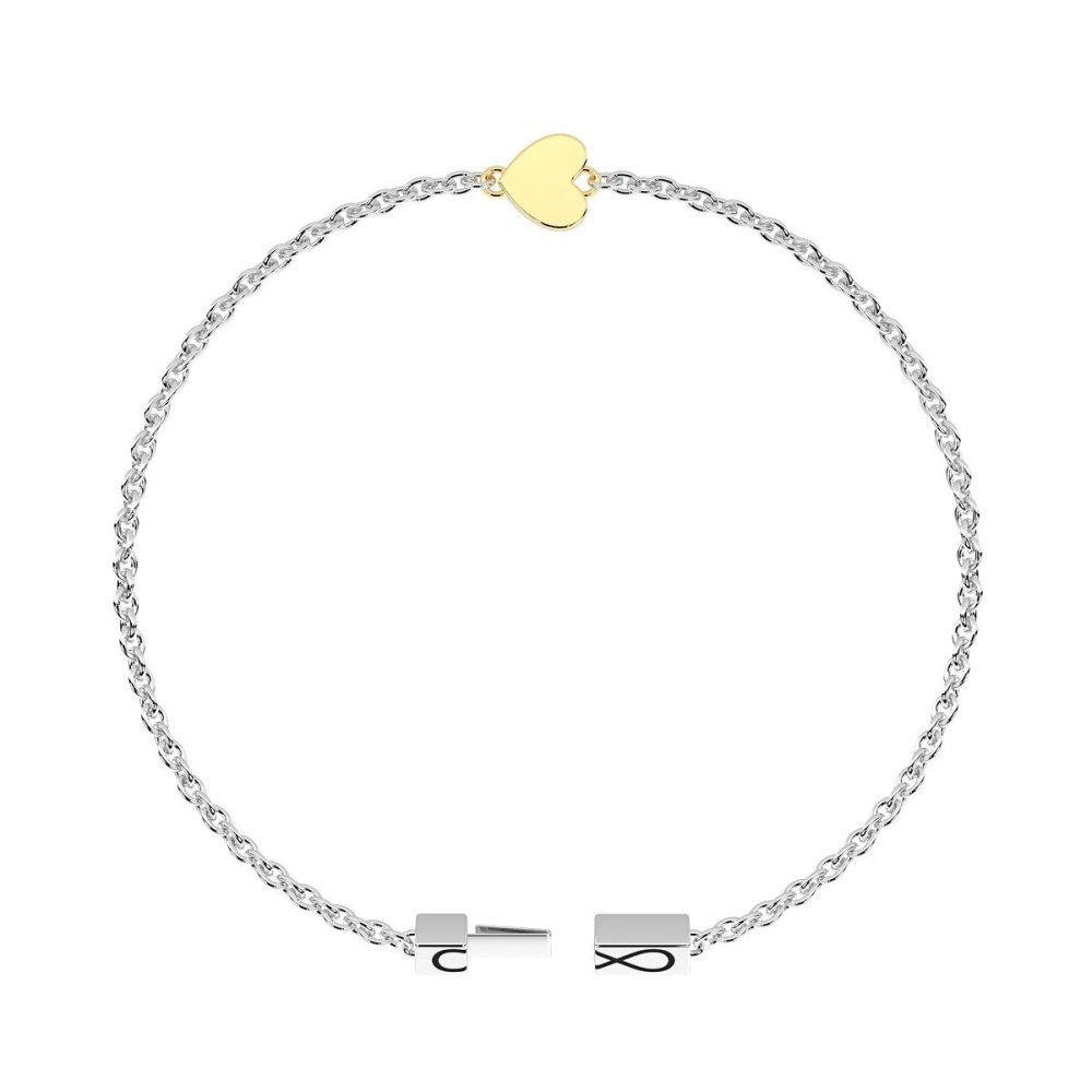 Kidult - Bracciale In Acciaio - Oro 9K