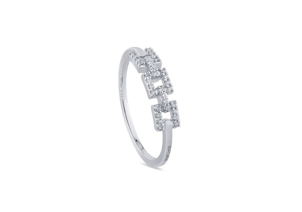 Salvini - Anello Geometrica - Oro Bianco - Diamante