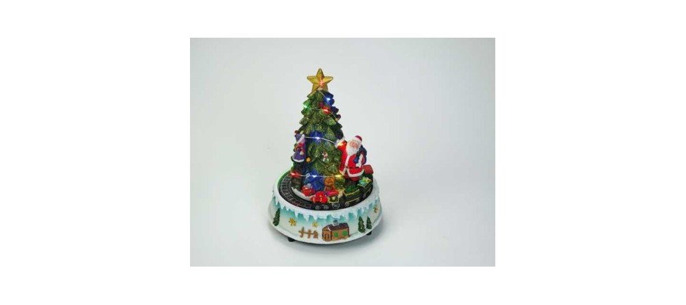Il Mondo Dei Carillon - Babbo Natale E Il Treno - Musicale - Luminoso Il Mondo Dei Carillon - Babbo Natale E Il Treno - Musicale - Luminoso