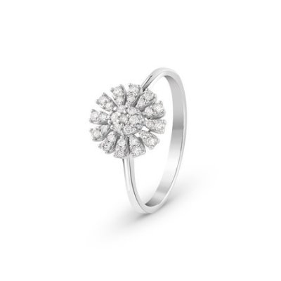 Bliss - Anello In Oro Bianco - Rotondo - 0.37 Carati