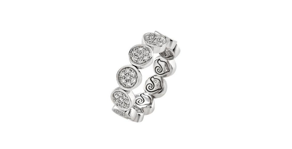 Chantecler - Anello Paillettes - Oro Bianco - Diamanti Chantecler - Anello Paillettes - Oro Bianco - Diamanti