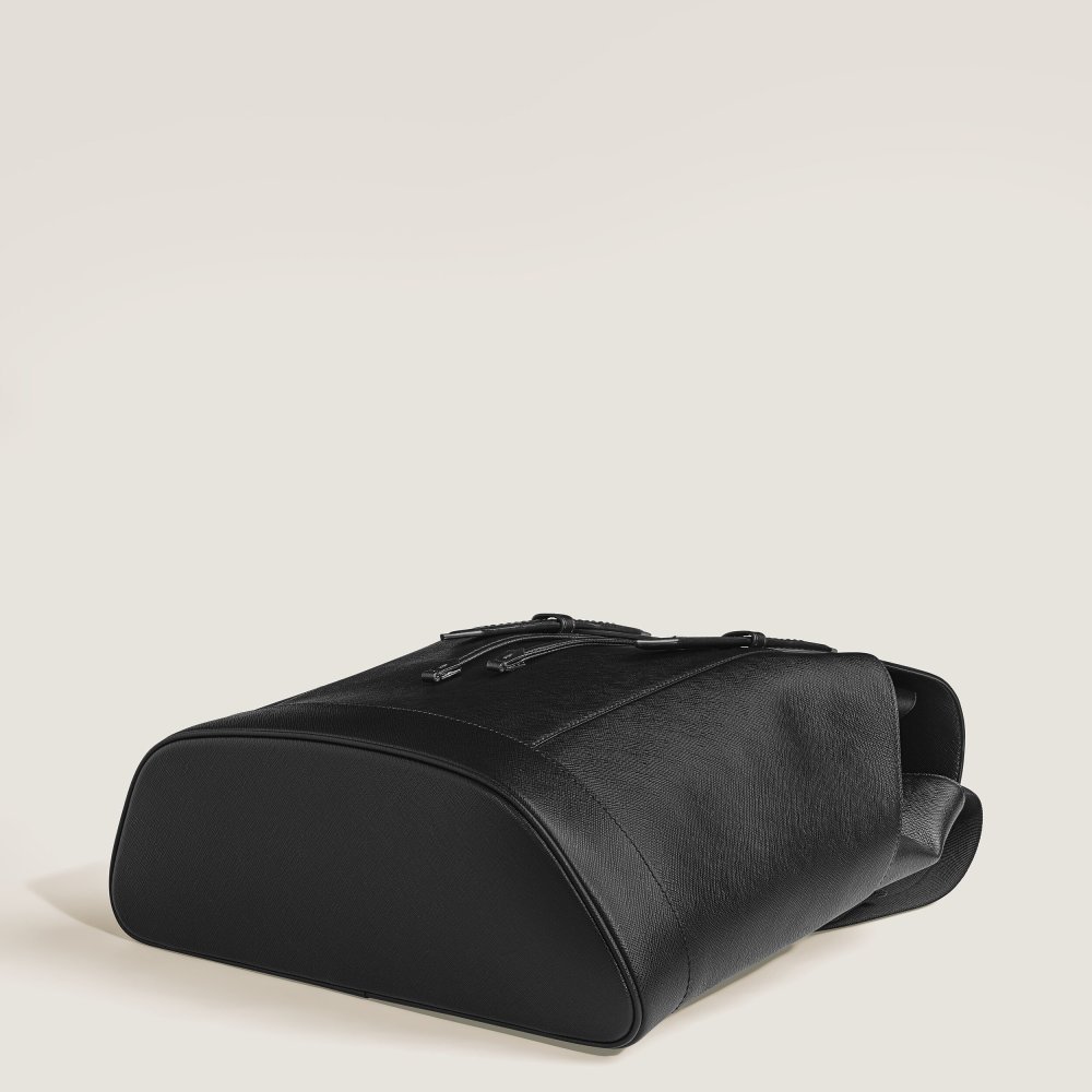 Montblanc - Zaino Modello Medio - Pelle - Nero Montblanc - Zaino Modello Medio - Pelle - Nero