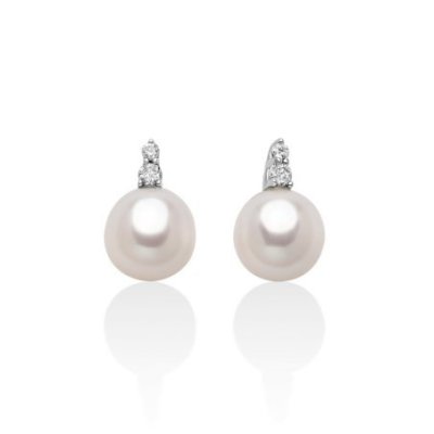 Miluna - Orecchini Di Perle - Oro Bianco - Diamanti