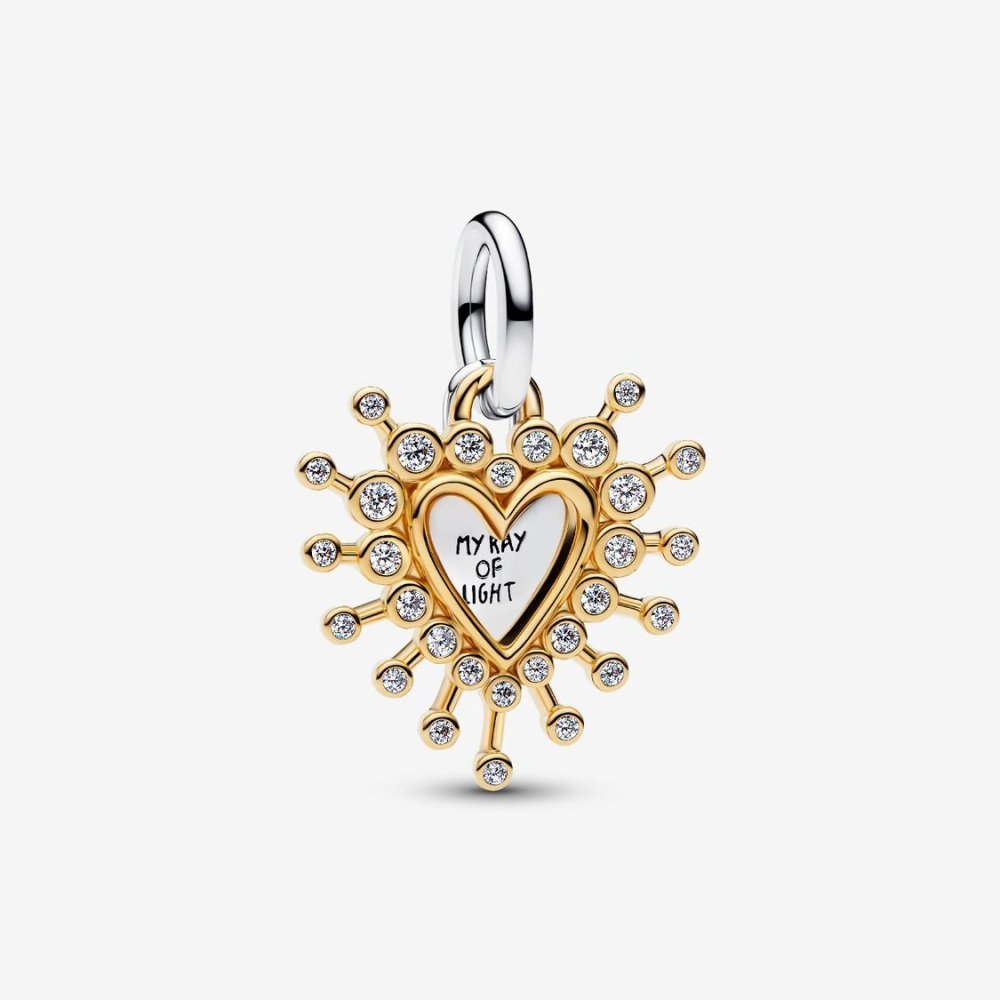 Charm pendente Cuore Luminoso doppio Charm pendente Cuore Luminoso doppio