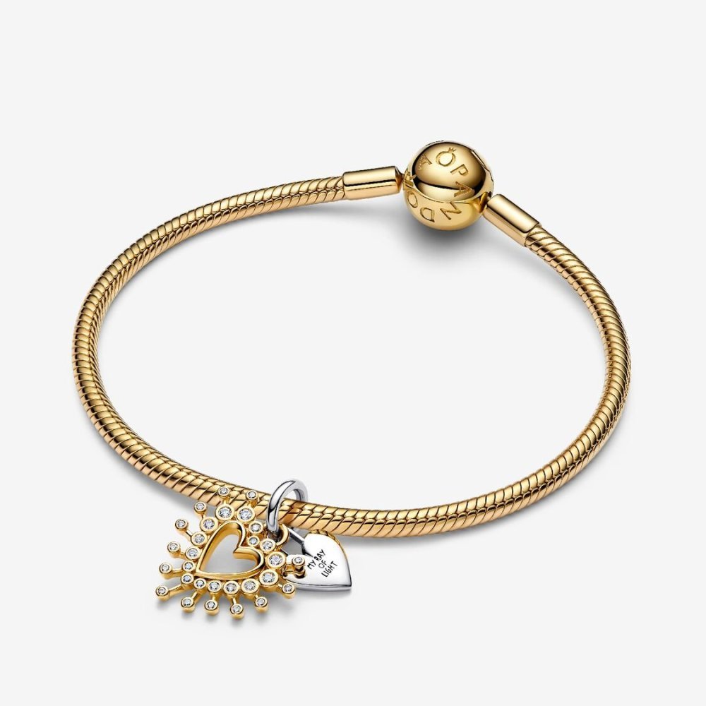 Charm pendente Cuore Luminoso doppio Charm pendente Cuore Luminoso doppio