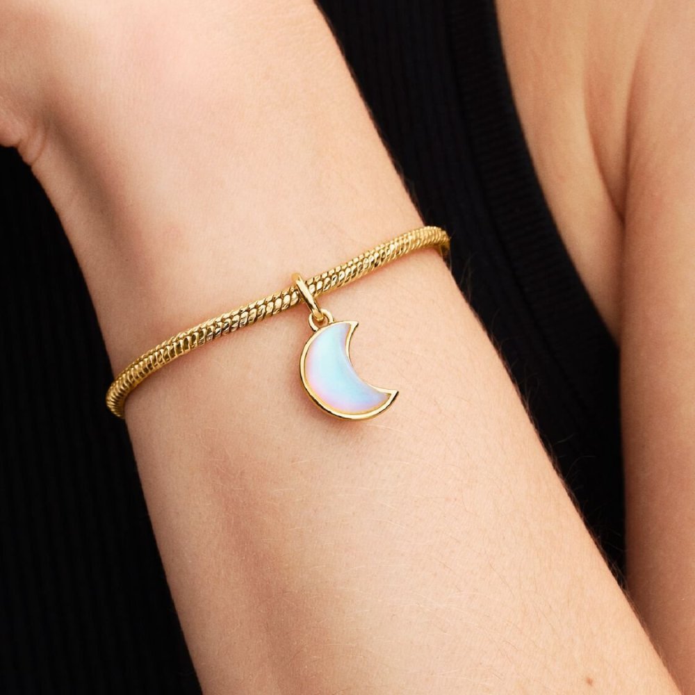 Charm Pendente Luna Crescente Luminosa Charm Pendente Luna Crescente Luminosa