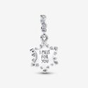 Charm pendente doppio Fiocco di neve opalescente Charm pendente doppio Fiocco di neve opalescente