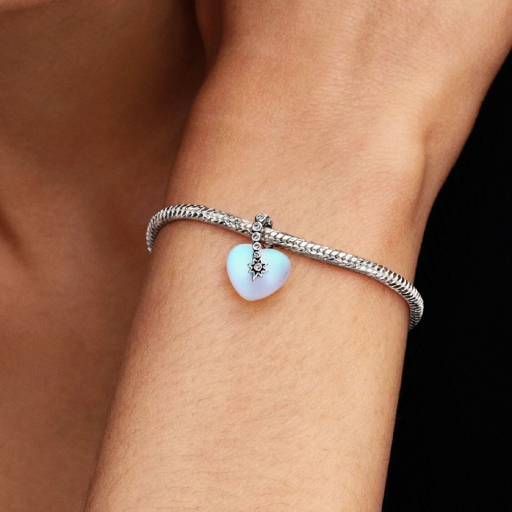 Charm Pendente Cuore e Stella Cadente Charm Pendente Cuore e Stella Cadente