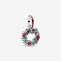 Charm Pendente Doppio Ghirlanda di Natale Charm Pendente Doppio Ghirlanda di Natale