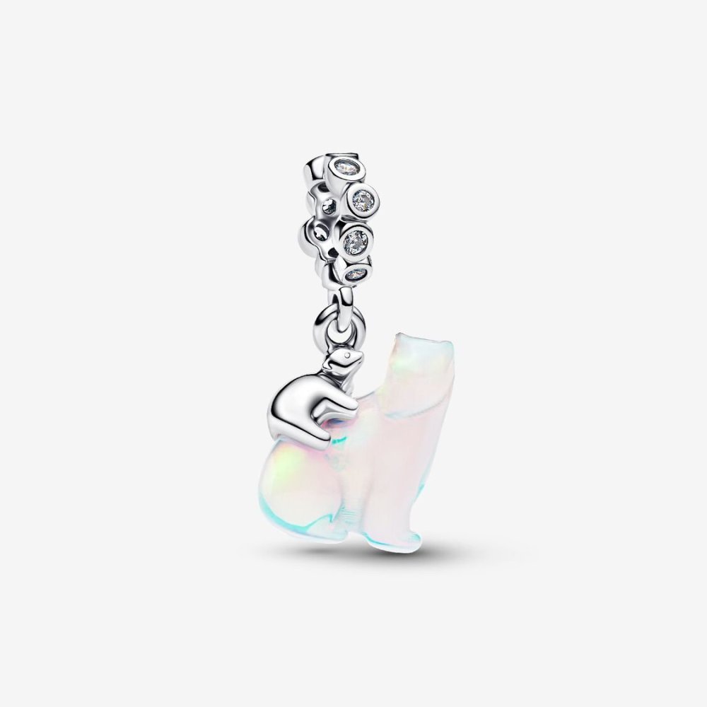 Charm Pendente Orso Polare Mamma e Cucciolo Charm Pendente Orso Polare Mamma e Cucciolo