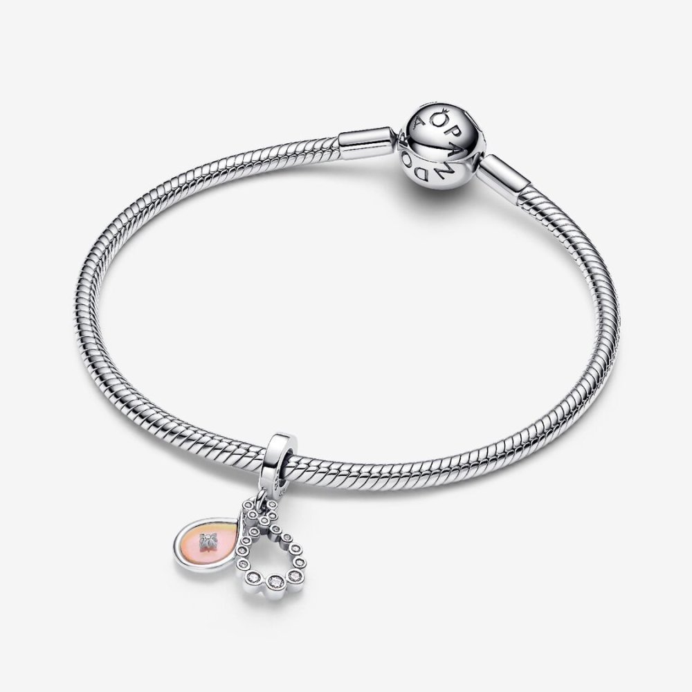 Charm Pendente Doppio Infinito Opalescente Charm Pendente Doppio Infinito Opalescente