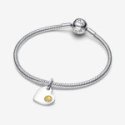 Charm Pendente Cuore con Pietra Miele Novembre Charm Pendente Cuore con Pietra Miele Novembre