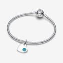 Charm Pendente Cuore con Pietra Turchese Dicembre Charm Pendente Cuore con Pietra Turchese Dicembre