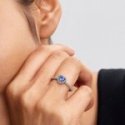 Anello Cuore in Rilievo Blu Anello Cuore in Rilievo Blu