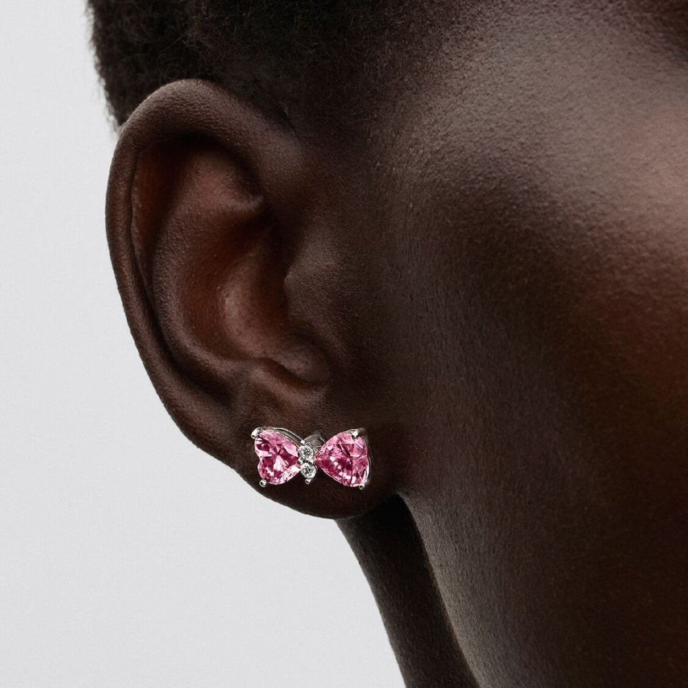 Orecchini Fiocco Luminoso Rosa Grande Orecchini Fiocco Luminoso Rosa Grande