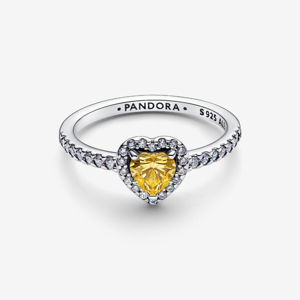 Anello Cuore in Rilievo Giallo Anello Cuore in Rilievo Giallo