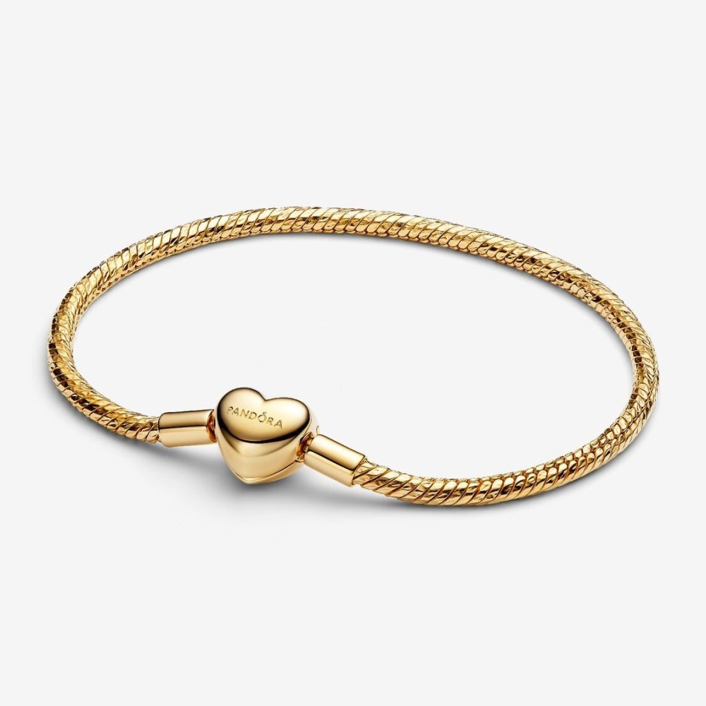 Bracciale Maglia Snake Sfaccettata con Chiusura a Cuore Bracciale Maglia Snake Sfaccettata con Chiusura a Cuore
