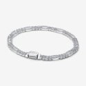 Bracciale Catena Maglia Cubana Pavè con Ovali Bracciale Catena Maglia Cubana Pavè con Ovali