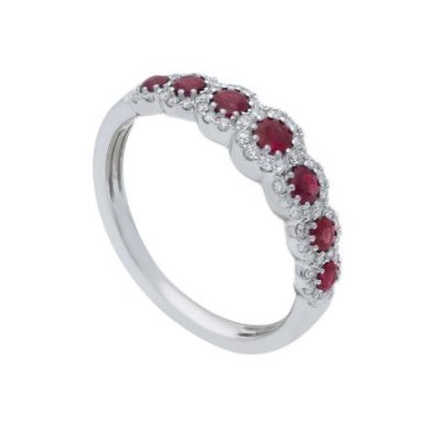 Songa Antonio - Anello Fedina - Rubino - Oro Bianco