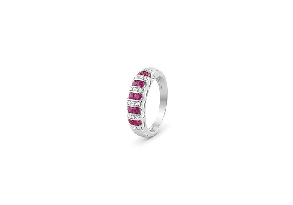 Bliss - Anello Gran Cabaret - Oro Bianco - Diamante Bliss - Anello Gran Cabaret - Oro Bianco - Diamante