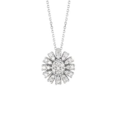 Bliss - Collierino In Oro Bianco - Diamante Rotondo