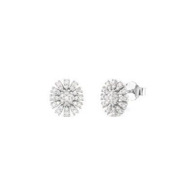 Bliss - Orecchini Girasole - Oro Bianco - Diamante