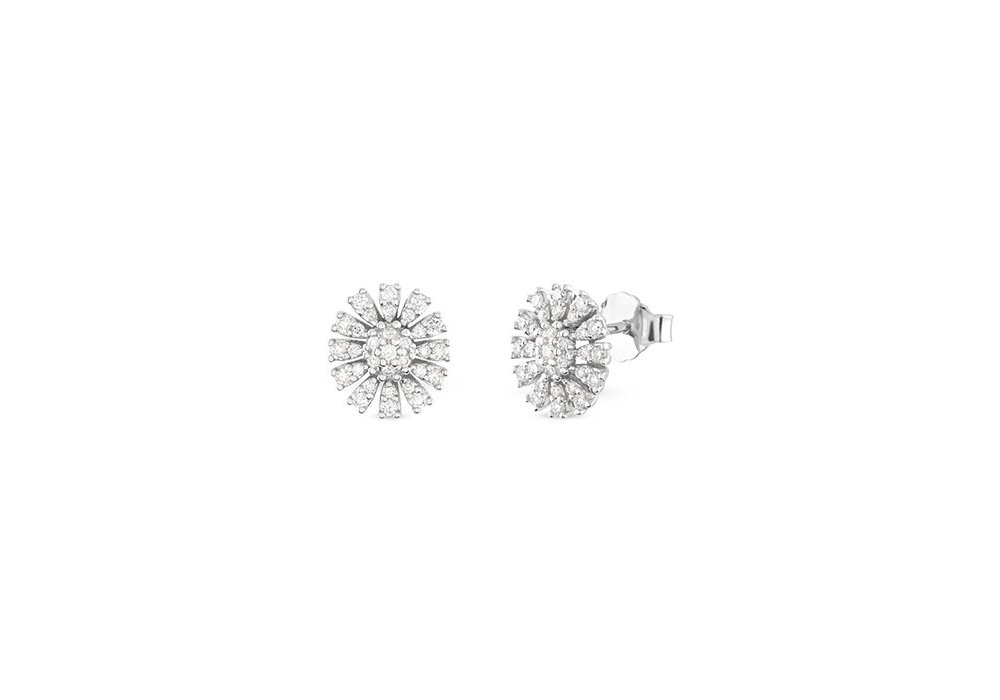 Bliss - Orecchini Girasole - Oro Bianco - Diamante Bliss - Orecchini Girasole - Oro Bianco - Diamante