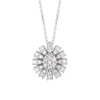 Bliss - Collierino In Oro Bianco - Diamante Rotondo