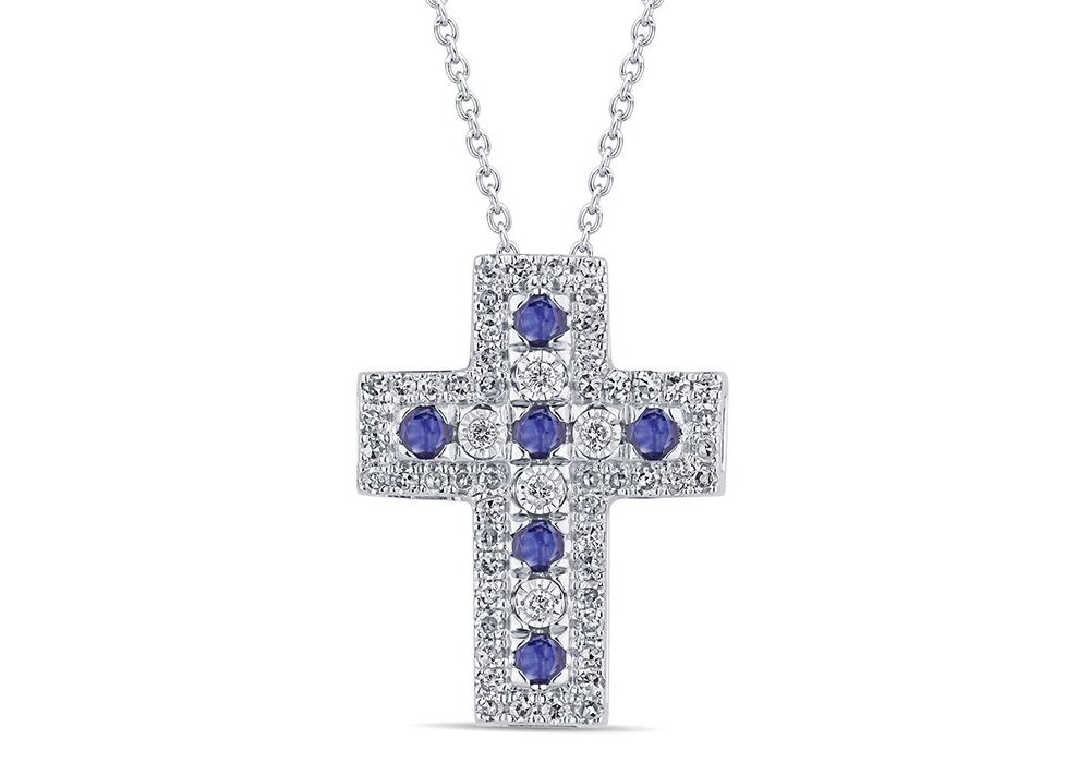 Bliss - Collana Croce - Oro Bianco - Diamante Bliss - Collana Croce - Oro Bianco - Diamante