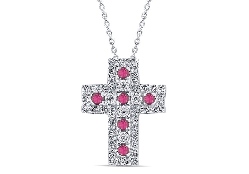 Bliss - Collana Croce - Oro Bianco - Diamante Bliss - Collana Croce - Oro Bianco - Diamante