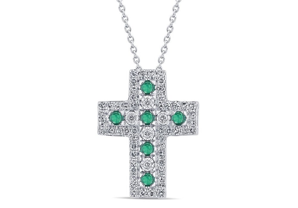 Bliss - Collana Croce - Oro Bianco - Diamante Bliss - Collana Croce - Oro Bianco - Diamante
