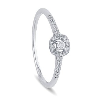 Bliss - Anello In Oro Bianco - Diamante - Rugiada
