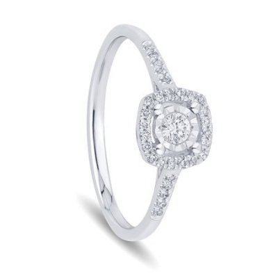 Bliss - Anello Bl Rugiada - Oro Bianco - Diamante