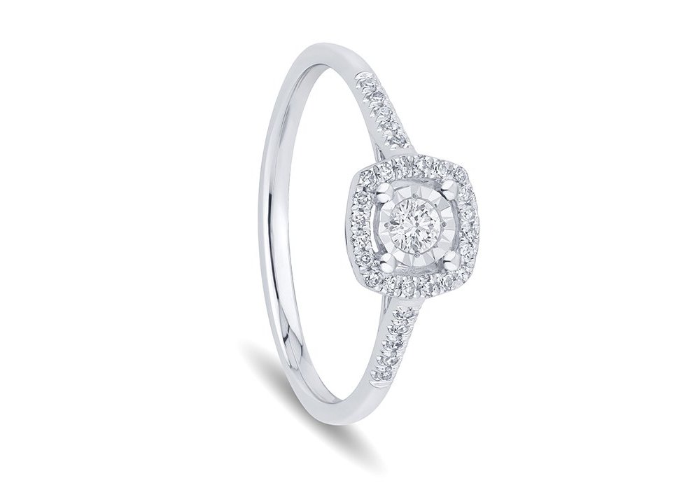 Bliss - Anello Bl Rugiada - Oro Bianco - Diamante Bliss - Anello Bl Rugiada - Oro Bianco - Diamante