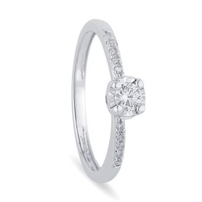 Bliss - Anello Bl Meraviglia - Oro Bianco - Diamante