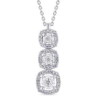 Bliss - Collana In Oro Bianco - Diamante - Rugiada