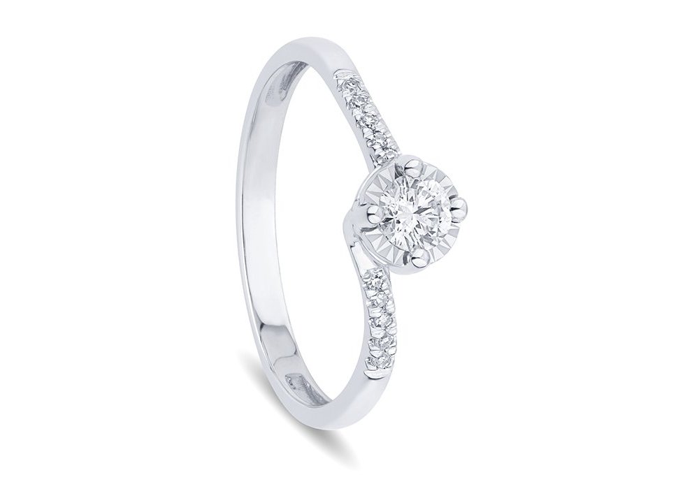 Bliss - Anello In Oro Bianco - Diamante Rotondo Bliss - Anello In Oro Bianco - Diamante Rotondo