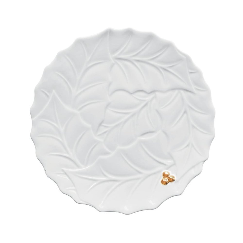 Easy Life - Piatto Torta Holly & Berries - Porcellana Easy Life - Piatto Torta Holly & Berries - Porcellana